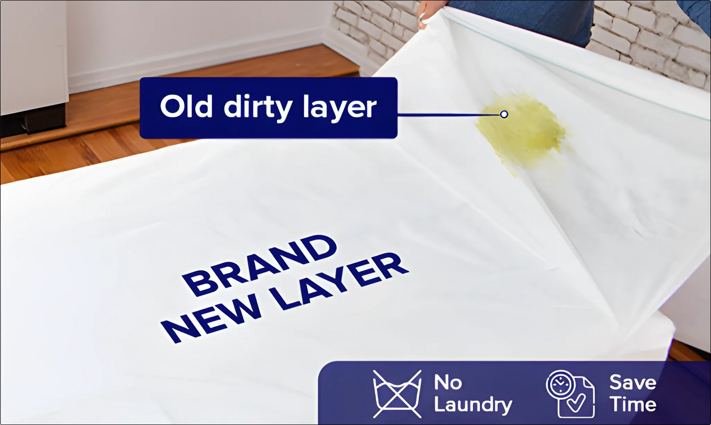 PeelAways: peel off the old dirty layer to a brand new layer, no laundry
