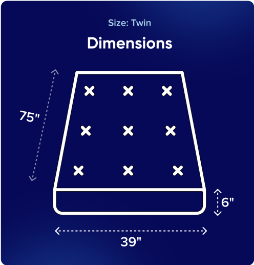 Size chart: twin