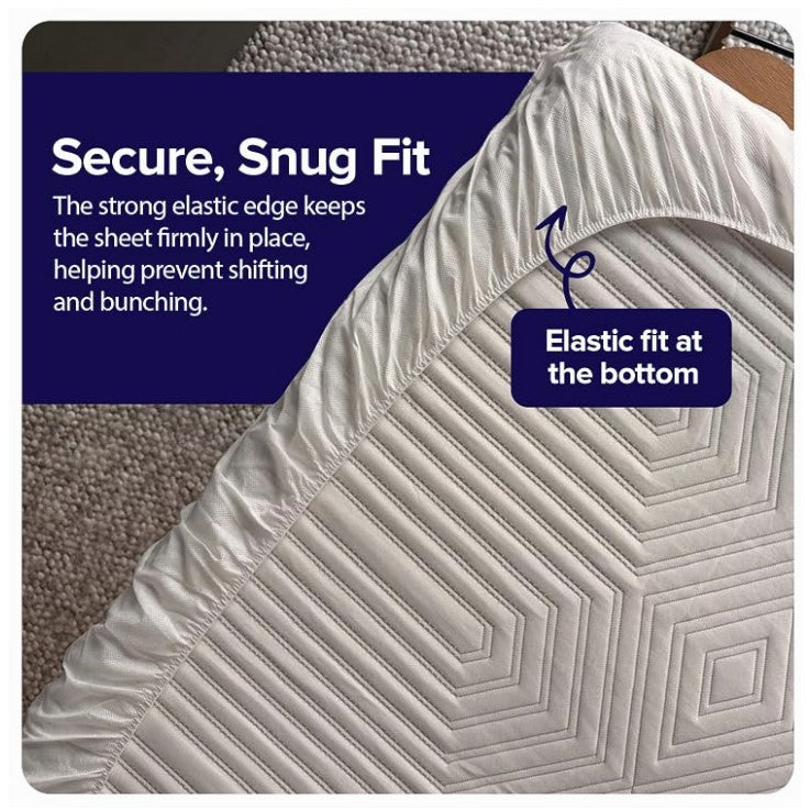 Secure, snug fit: the strong elastic edge keeps the sheet firmly in place